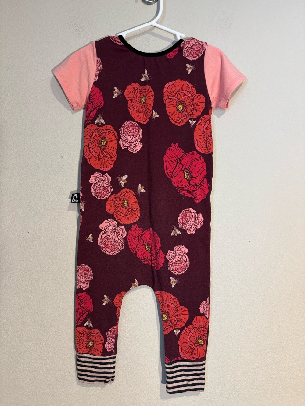 Rags Flowers and Bees Pocket Romper - Picture 4 of 5